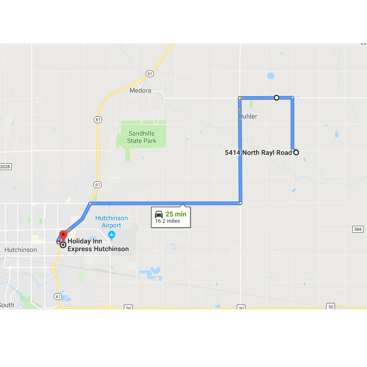 Take N Buhler Rd to E 30th Ave
Turn right onto E 30th Ave
Continue on Ken Kennedy Fwy to Porter St
 Turn right onto Porter St
 Destination will be on the right