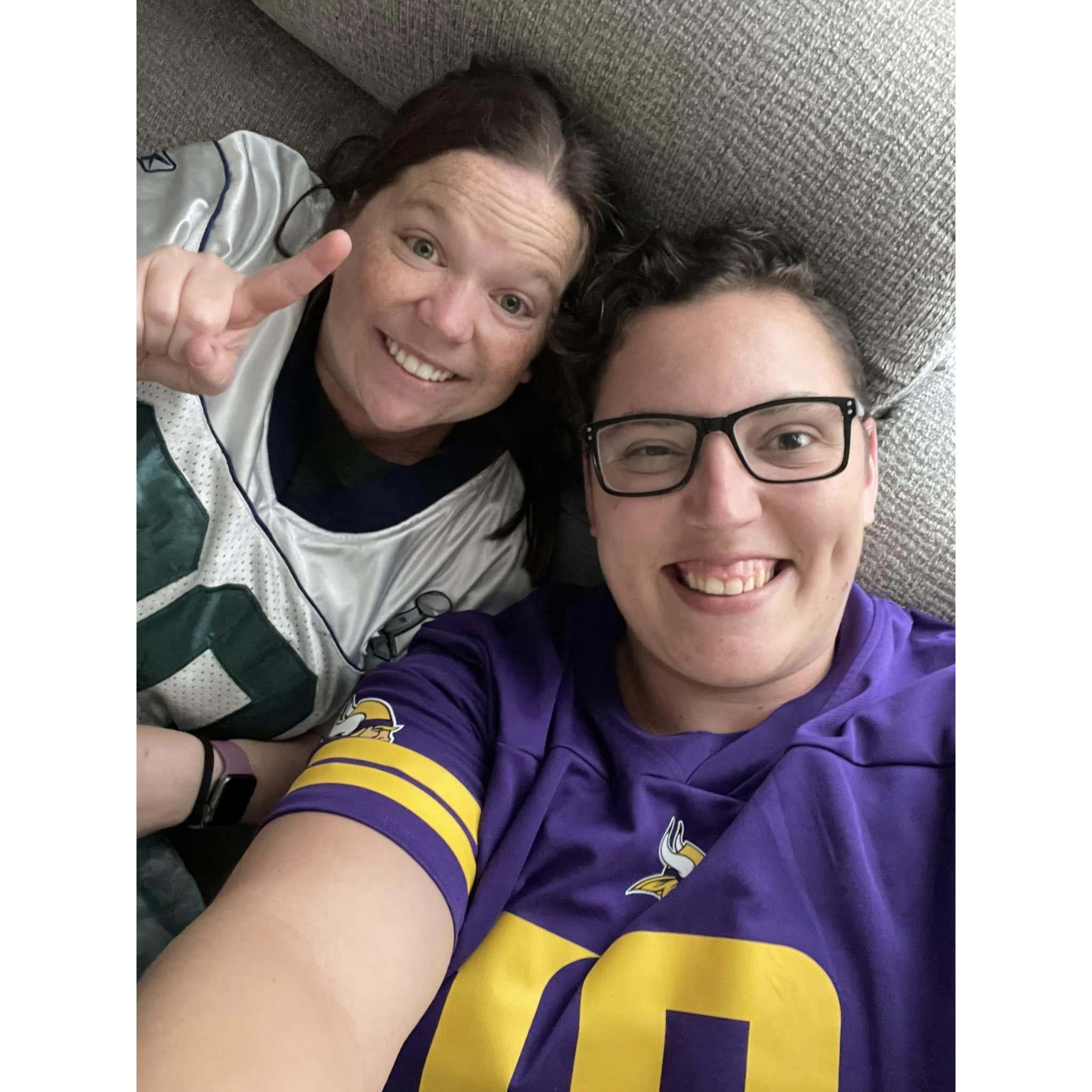 We may not agree on the team to cheer for but we agree on loving one another for many years to come