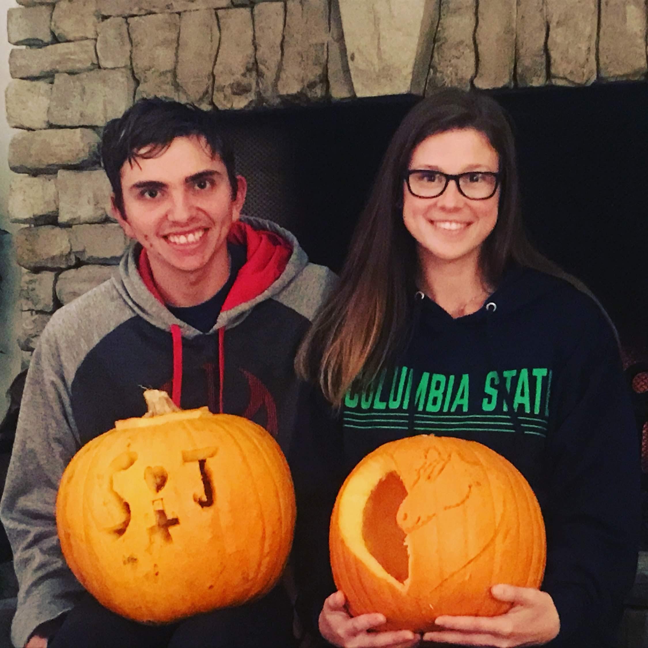 First time carving pumpkins together!