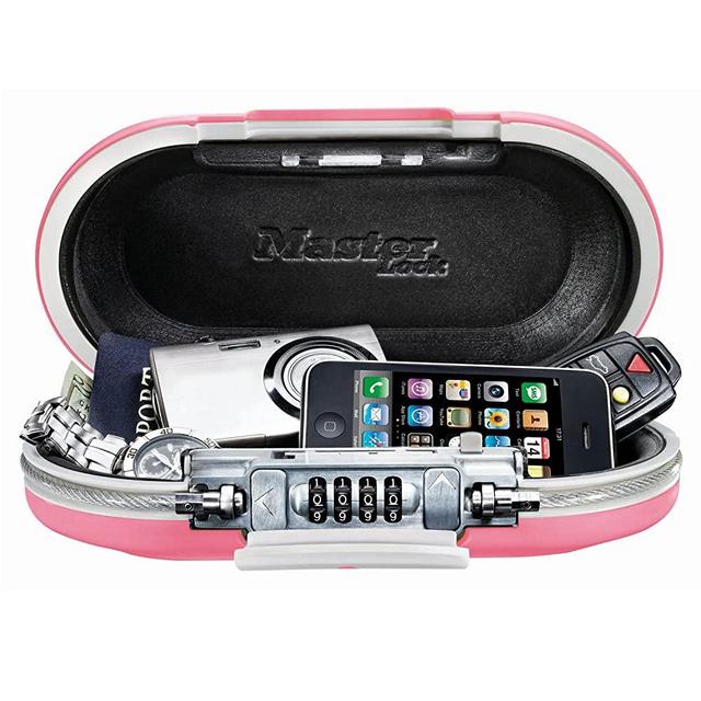 Master Lock Personal Safe, Set Your Own Combination Portable SafeSpace®, 9-17/32 in. Wide, Pink, 5900DPNK