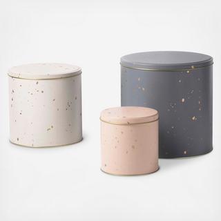 Confetti Tin 3-Piece Canister Set