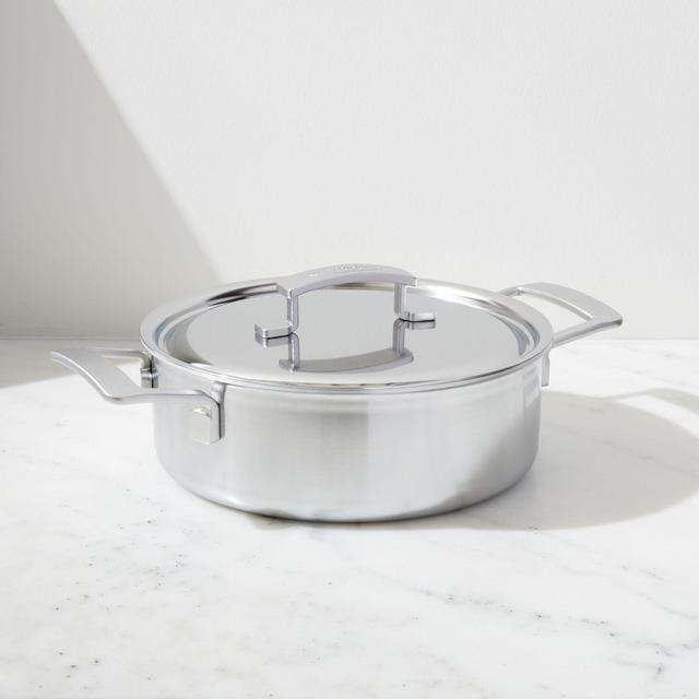 Demeyere Industry 4-Quart Stainless Steel Deep Sauté Pan with Lid