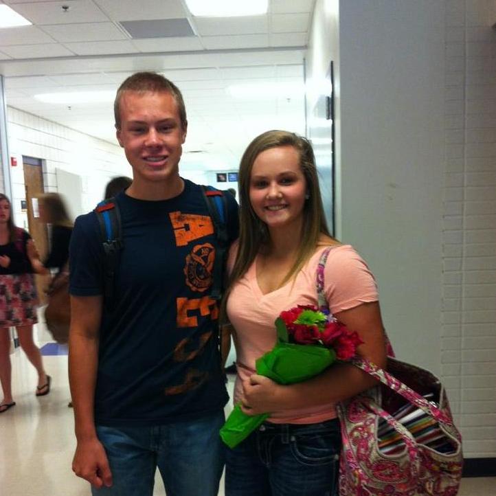 September 2012; Austin asking Brittany to Sophomore Homecoming!