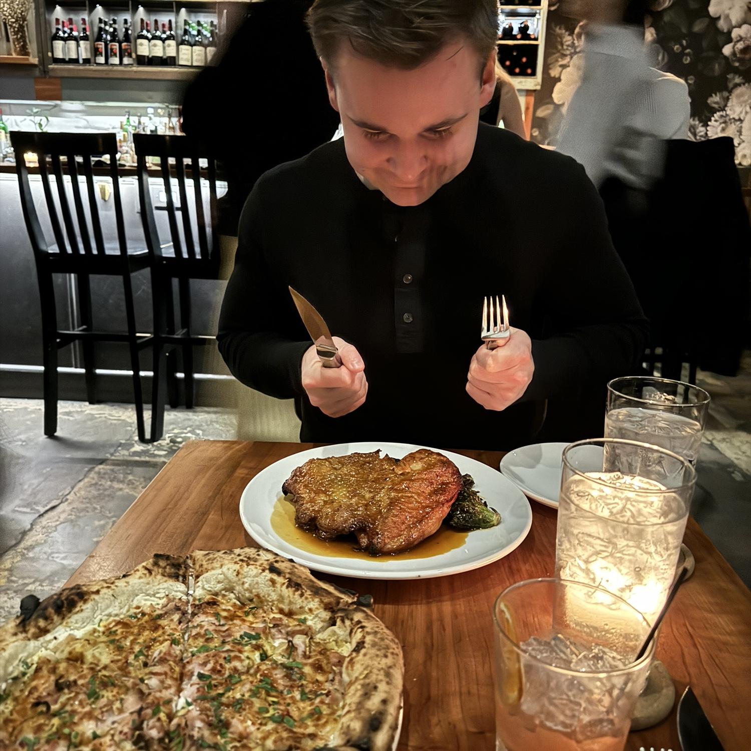 May 2025: Here we are at Louie... I really don’t want to admit how often we go, but let’s just say the waitstaff knows us by name