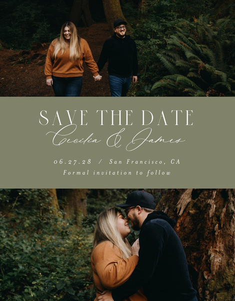 Shahira Multiphoto | Khaki Green | Zola Save The Dates