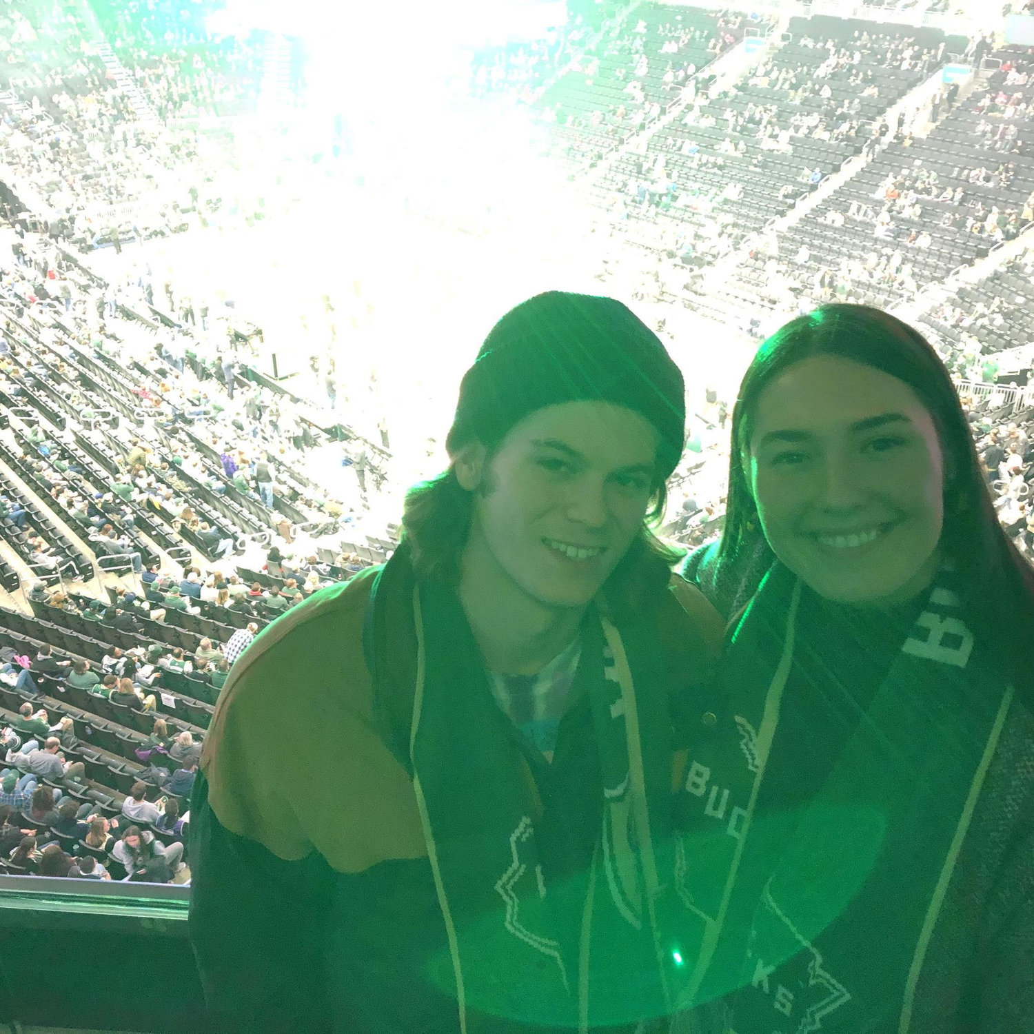 In green for the Bucks game