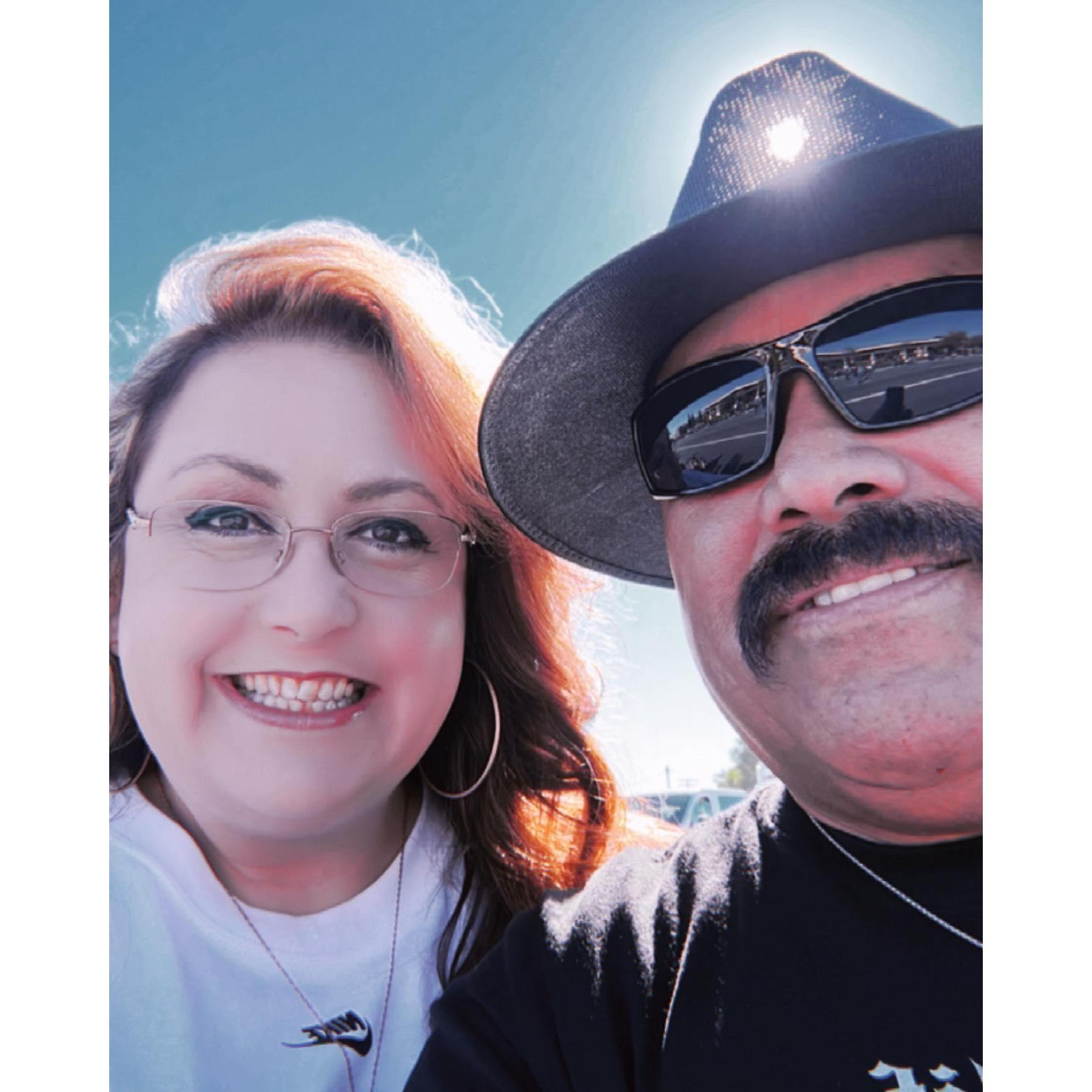 Enjoying the sun in Yucaipa.