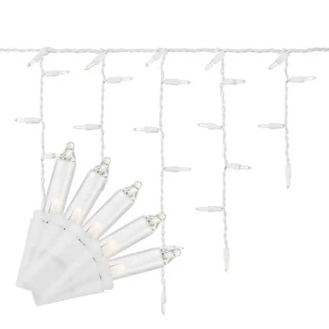 300-Light Clear Incandescent Mini Icicle Lights