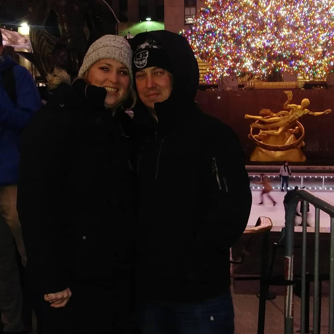 First Picture after Justin Purposed December 2019 NYC Rockafella Center