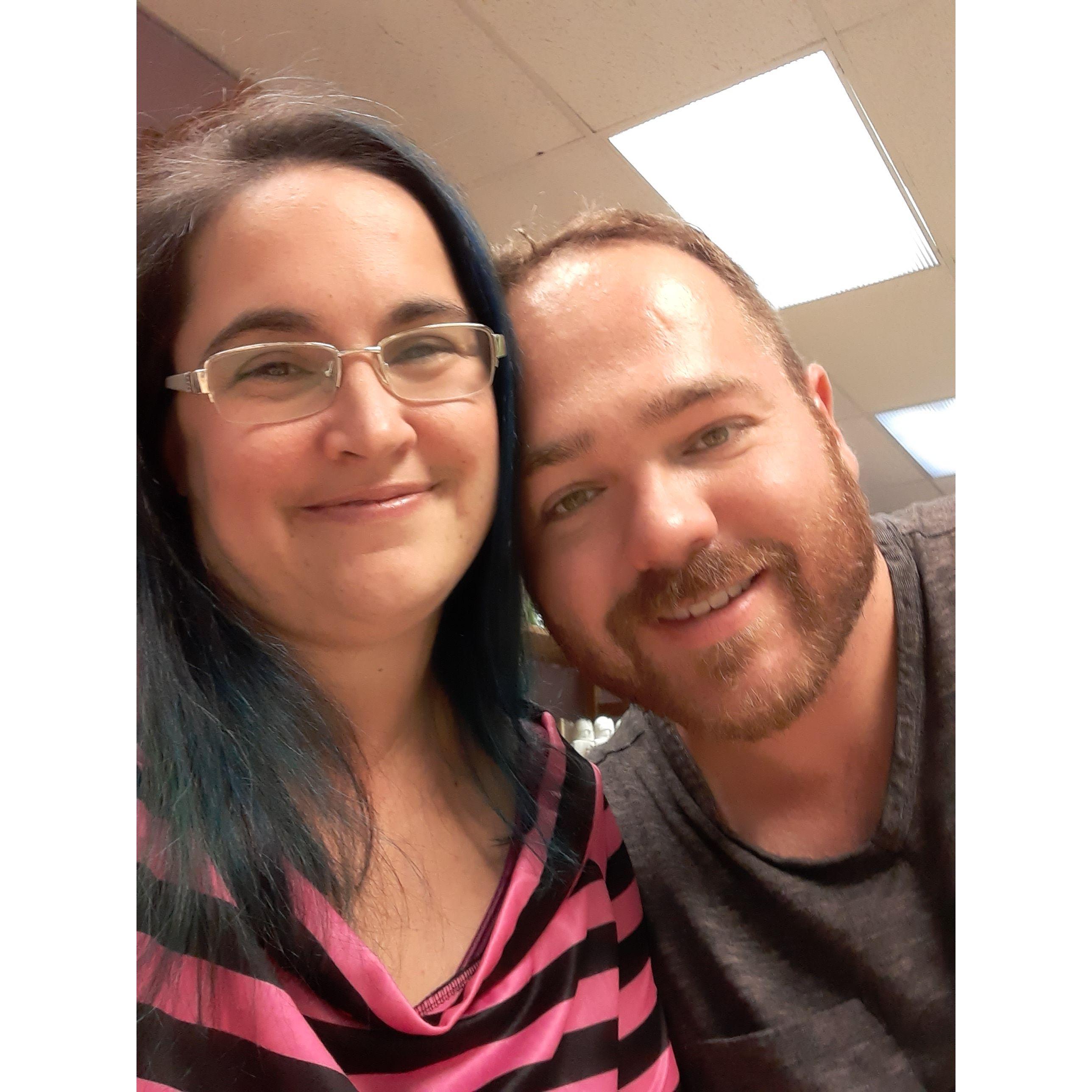 Our selfie on the first date in Easton Md.