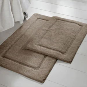 Modern Threads Solid-loop Differently Sized Bathmats (Set of 2)