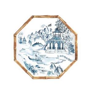 Bamboo Melamine Accent Plate - Set of 4