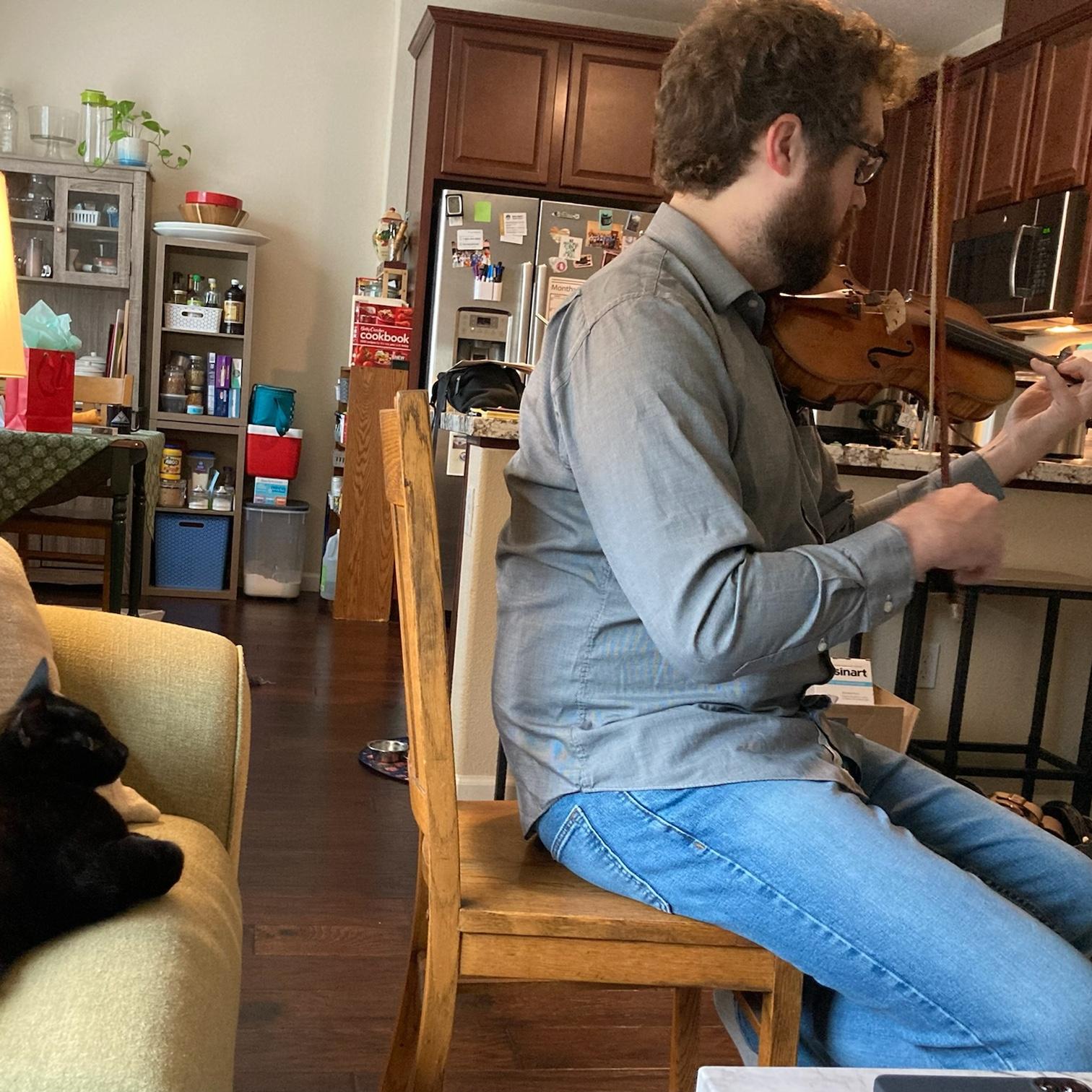 Bat loves to hear his dad play