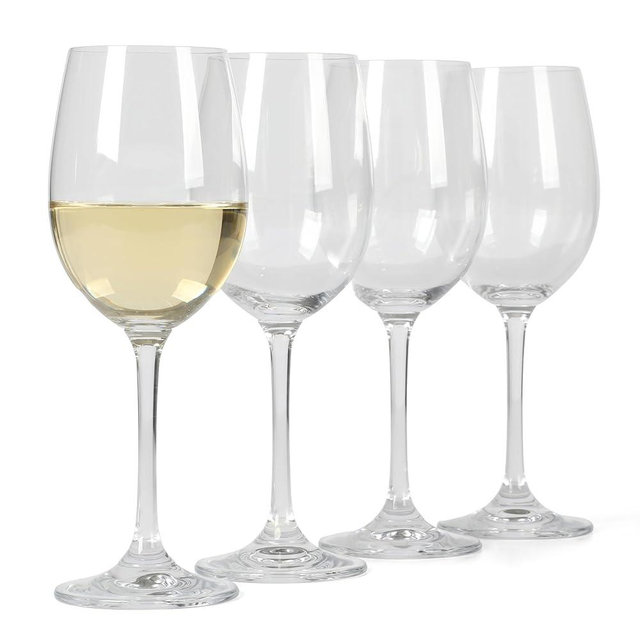 MARTHA STEWART Vivica 14 OZ Stemmed 4 Pack White Wine Glass Set
