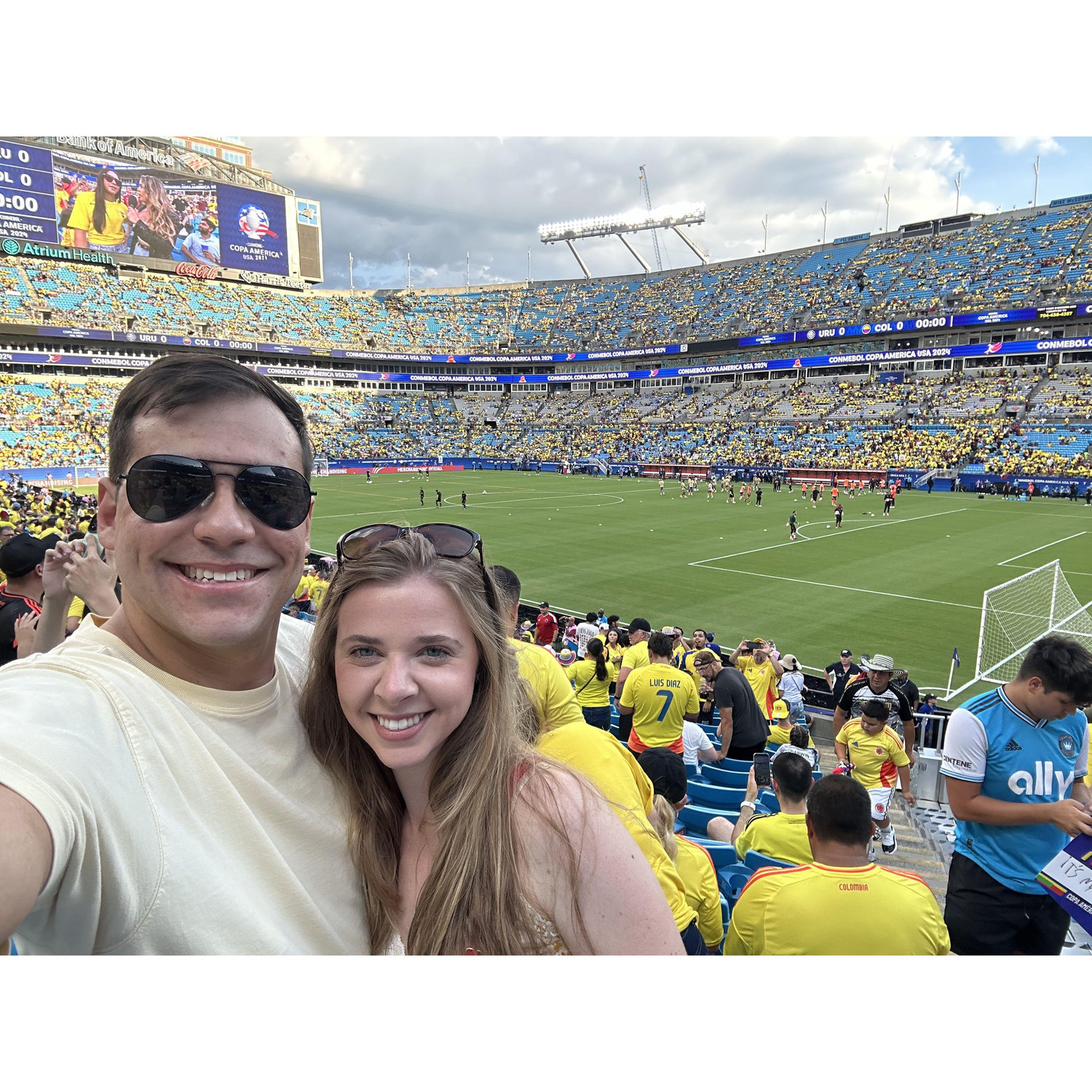 We went to a Copa America soccer game in Charlotte!