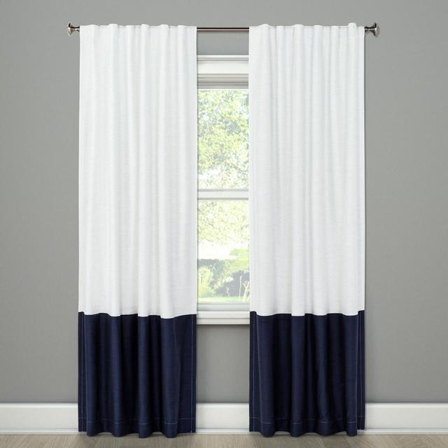 63"x50" Blackout Color Block Curtain Panel Blue - Project 62™