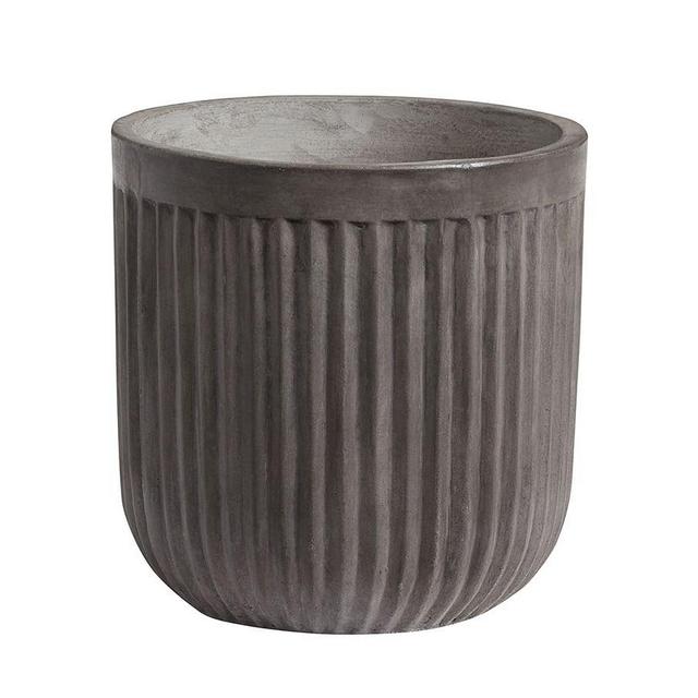 Concrete Fluted Planter, Medium