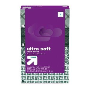 Ultra Soft Facial Tissue 120ct 4pk - up & up™