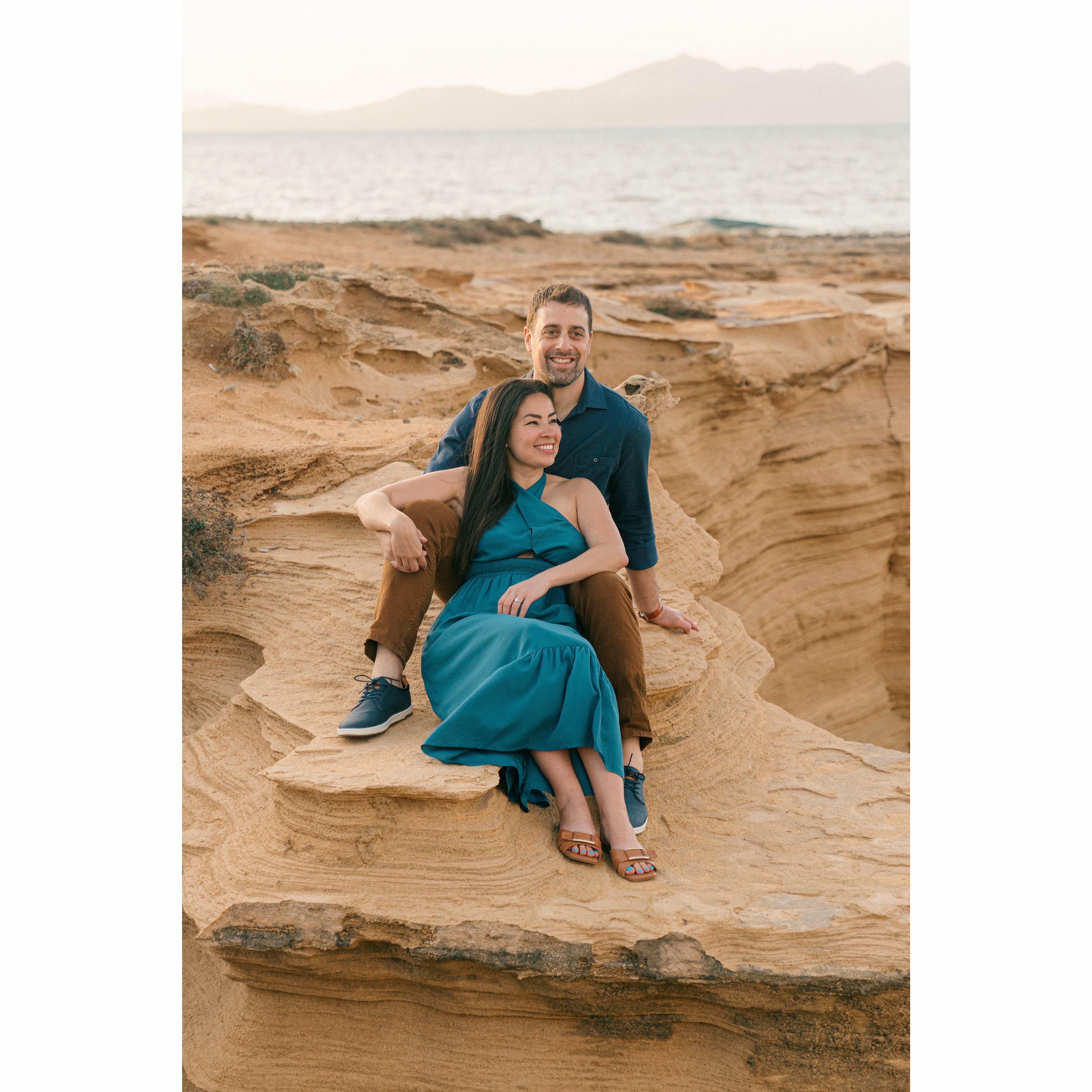 We ventured on a small hike off the beaten path to a beautiful secluded spot. Even though we’re a bit camera shy, we had so much fun and couldn’t stop smiling—it was an unforgettable experience!