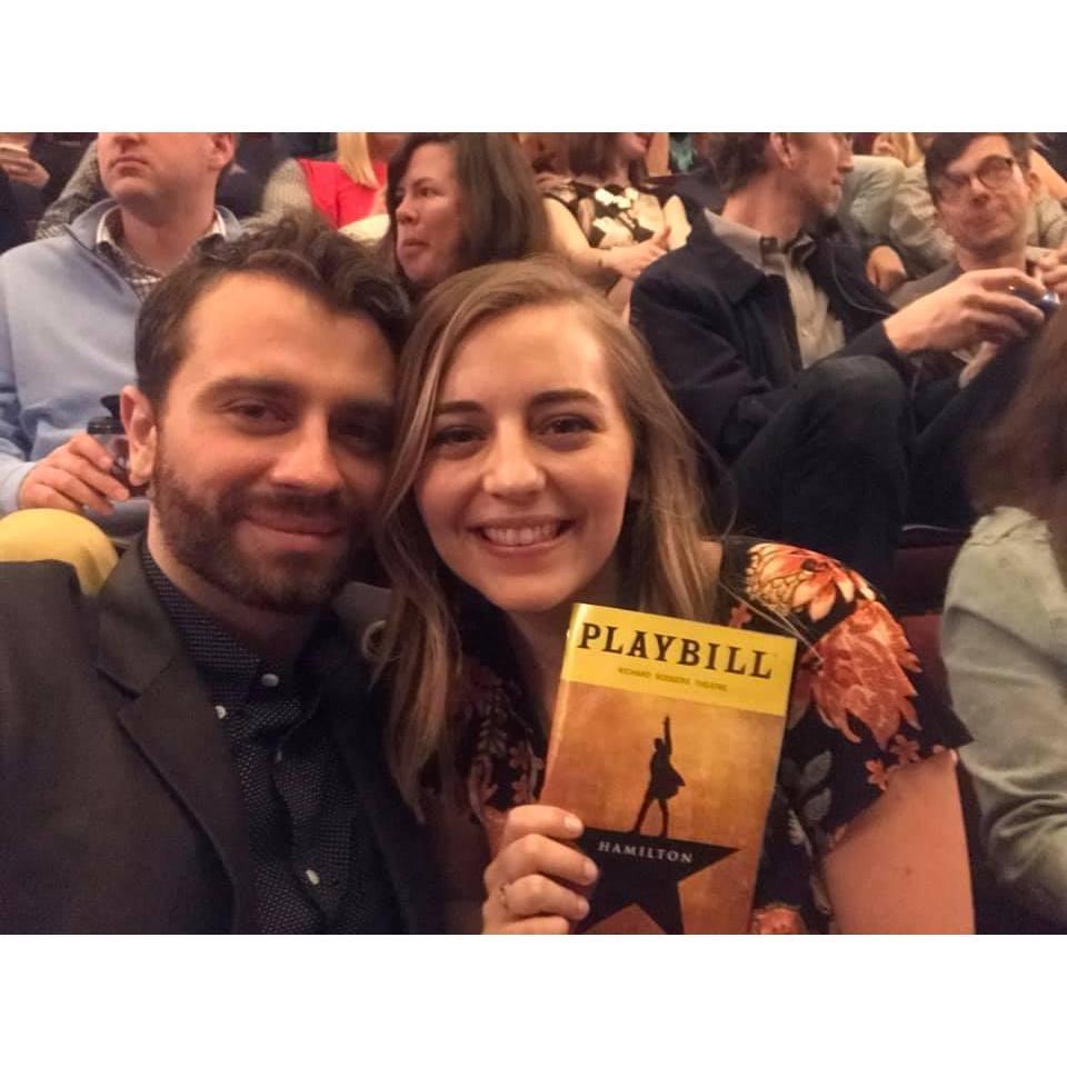 Hamilton on Broadway, Raph's 26th birthday present to Sarah / May 12, 2018