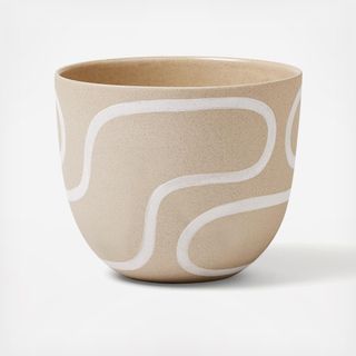 Medium Outline Planter with Saucer