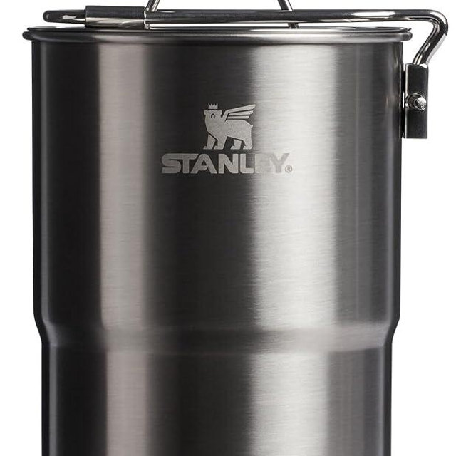 Stanley Wildfare Go 4-Piece Two Cup Stainless Steel Cookset | 32 oz Pot and Lid with Fold & Lock Handle | Camping Essentials for Your Camp Kitchen