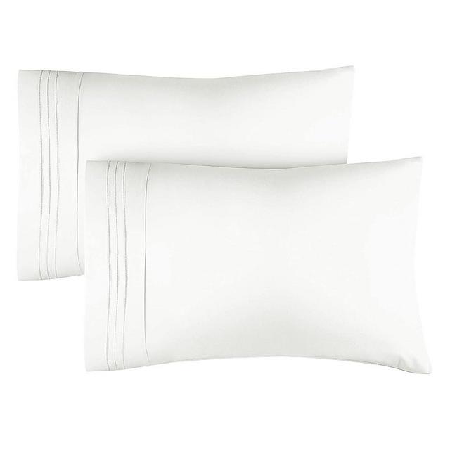 King Pillow Cases Set of 2 - Extra Soft, Hotel Quality Pillowcase Covers - Comfy & Cooling Pack of 2 Pillow Cases - Machine Washable Pillow Protectors - 2 Piece - King Size Antique White Pillow Covers