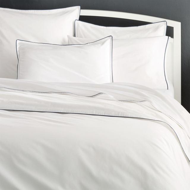 Haven King Blue Percale Duvet Cover