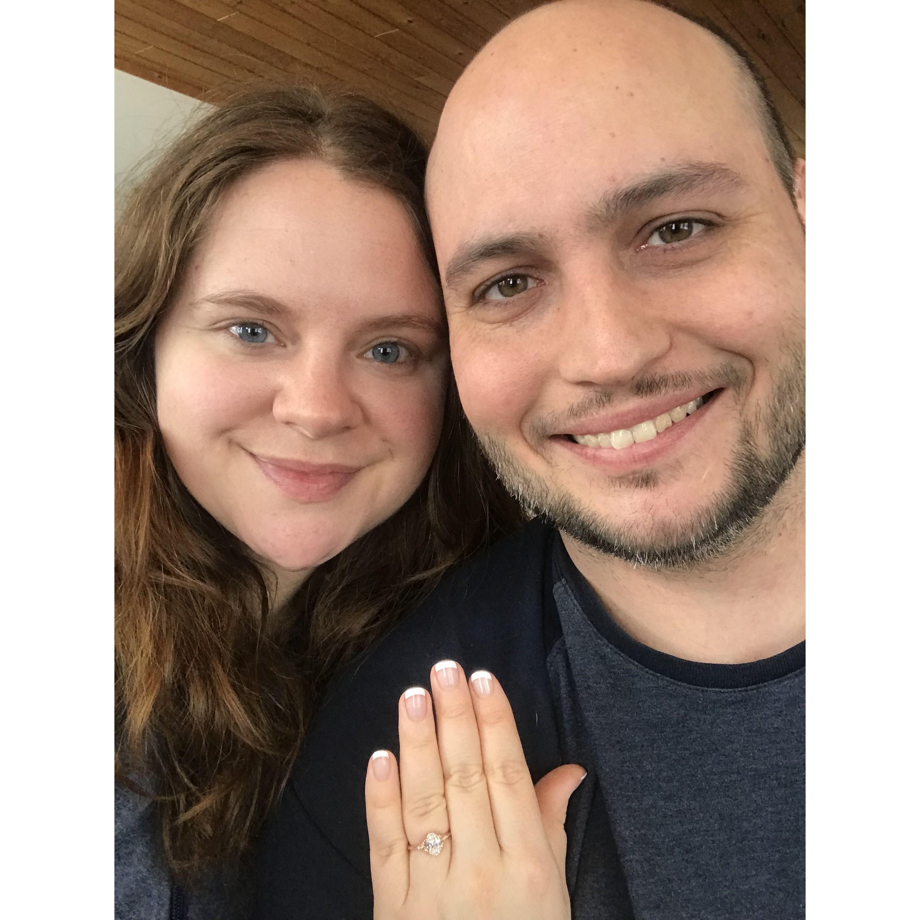 He surprised me awake when he proposed on Tuesday 02/22/2022 at 2:22AM!