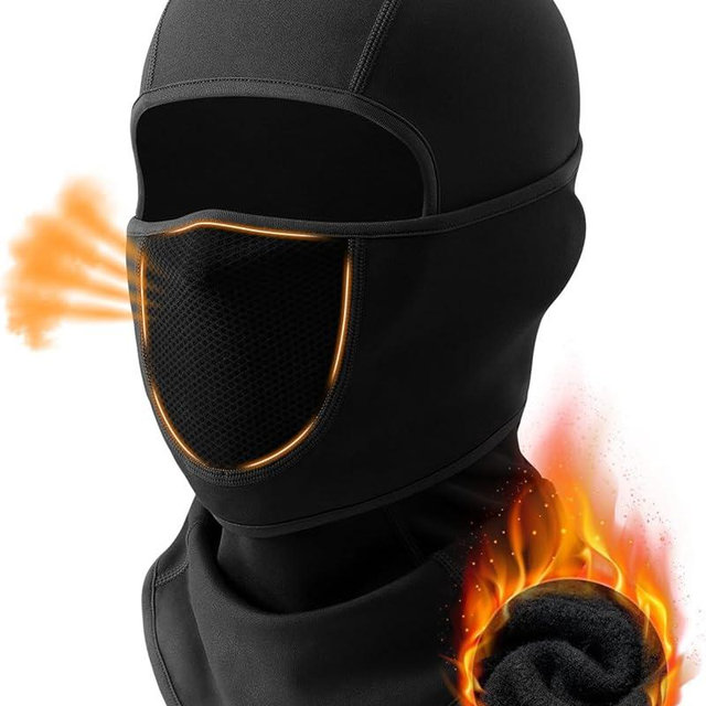 Balaclava Face Ski Mask with Movable Deisgn for Men Women-Fleece Winter Face Covering for Cold Weather Skiing Outdoor Work