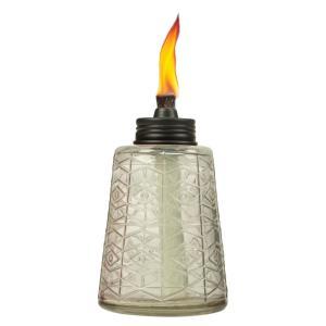 6 in. Glass Table Torch in White