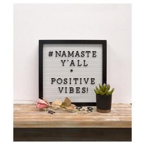 New View 12''x12'' White Letter Board with Black Trim