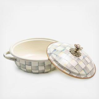 Sterling Check Enamel Medium Casserbole