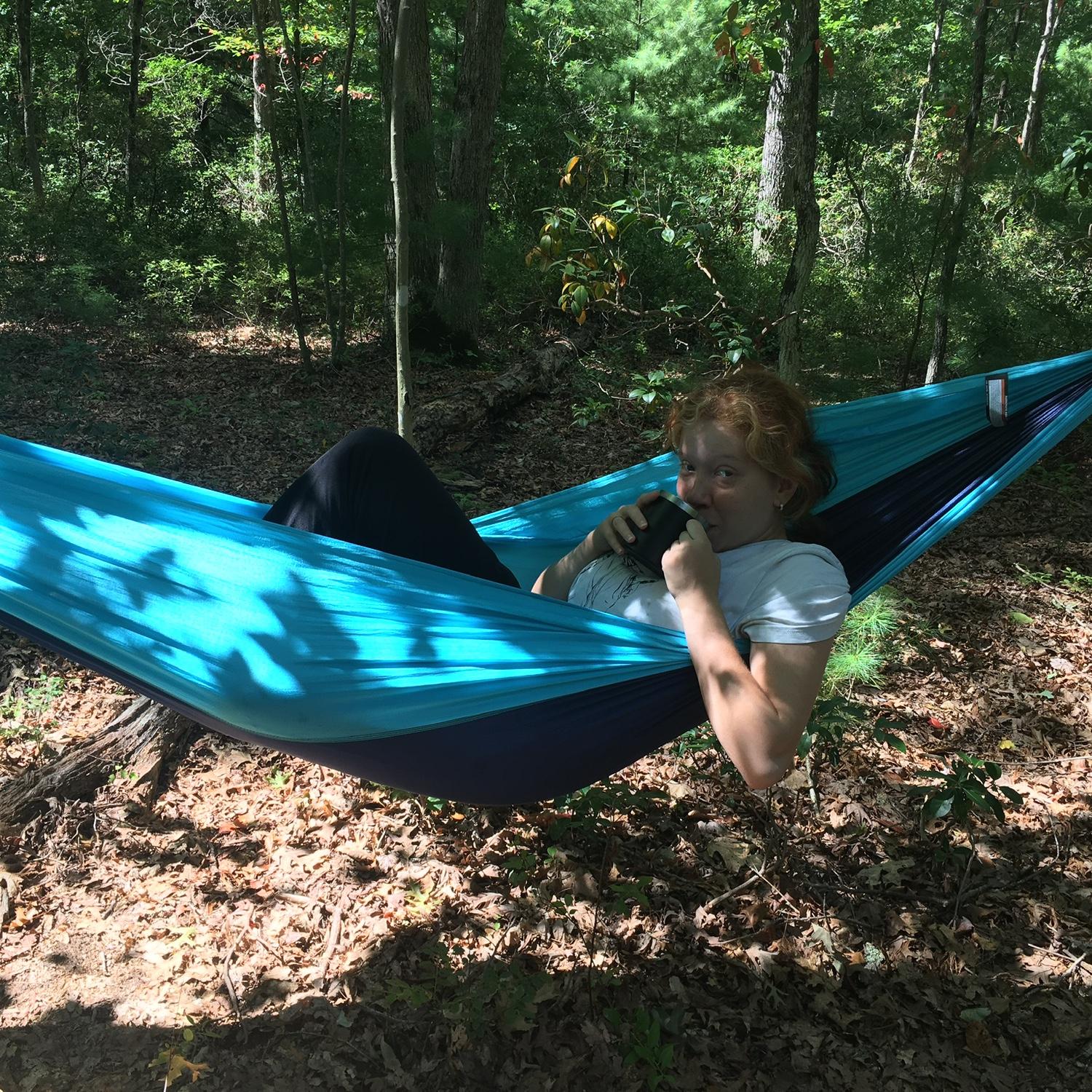 Morning after we got to our cabin in Virginia.