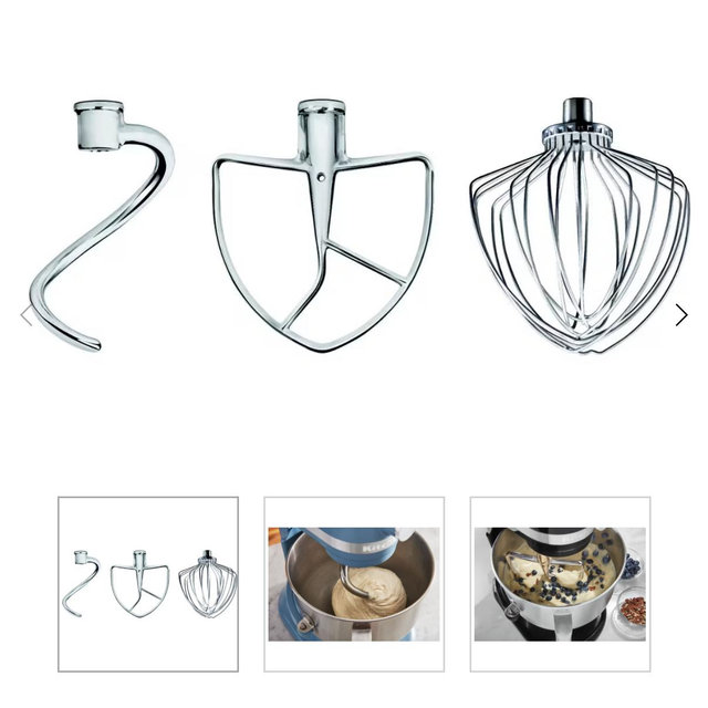 3 Piece Stainless Steel Accessory Set for select KitchenAid® Bowl-Lift Stand Mixers