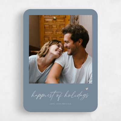 Blue Rounded Holiday Card - Marley