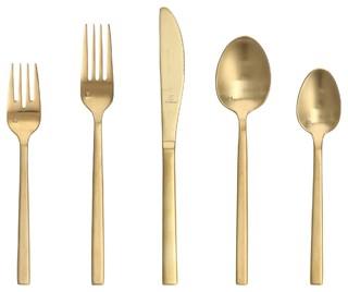 Arezzo Brushed Gold 18/10 Stainless Steel Flatware, 20 Piece, Service for 4 - Contemporary - Flatware And Silverware Sets - by BIGkitchen | Houzz