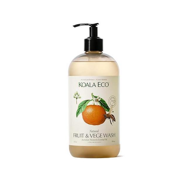 Koala Eco Natural Fruit & Vegetable Wash - Plant-Based, Eco-Friendly - with Australian Mandarin Essential Oil - 24oz