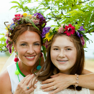 Lanee and her niece, Riley, who sang for us during the ceremony!