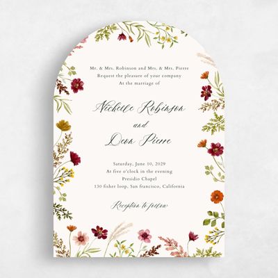 Beige Arch Wedding Invitation - Viva Classic