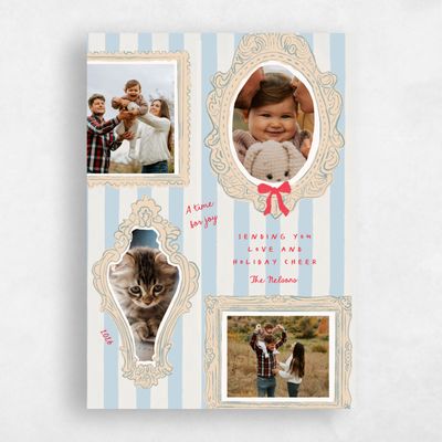 Baby Blue Holiday Card - Vintage
