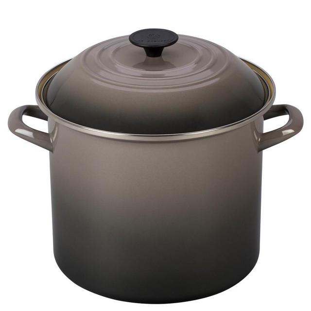 Le Creuset Enameled-Steel Stock Pot, 8-Qt., Oyster