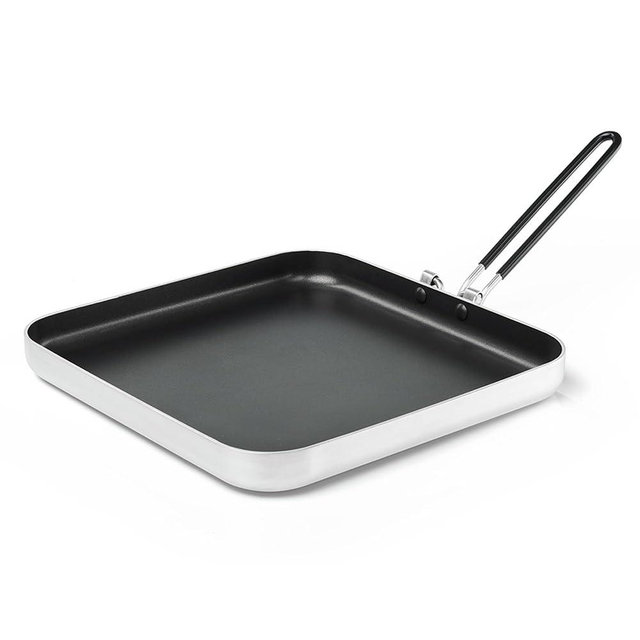 GSI Outdoors Bugaboo High-Performance Ceramic Coated 10" Square Fry Pan with SureLock™ Folding Handle