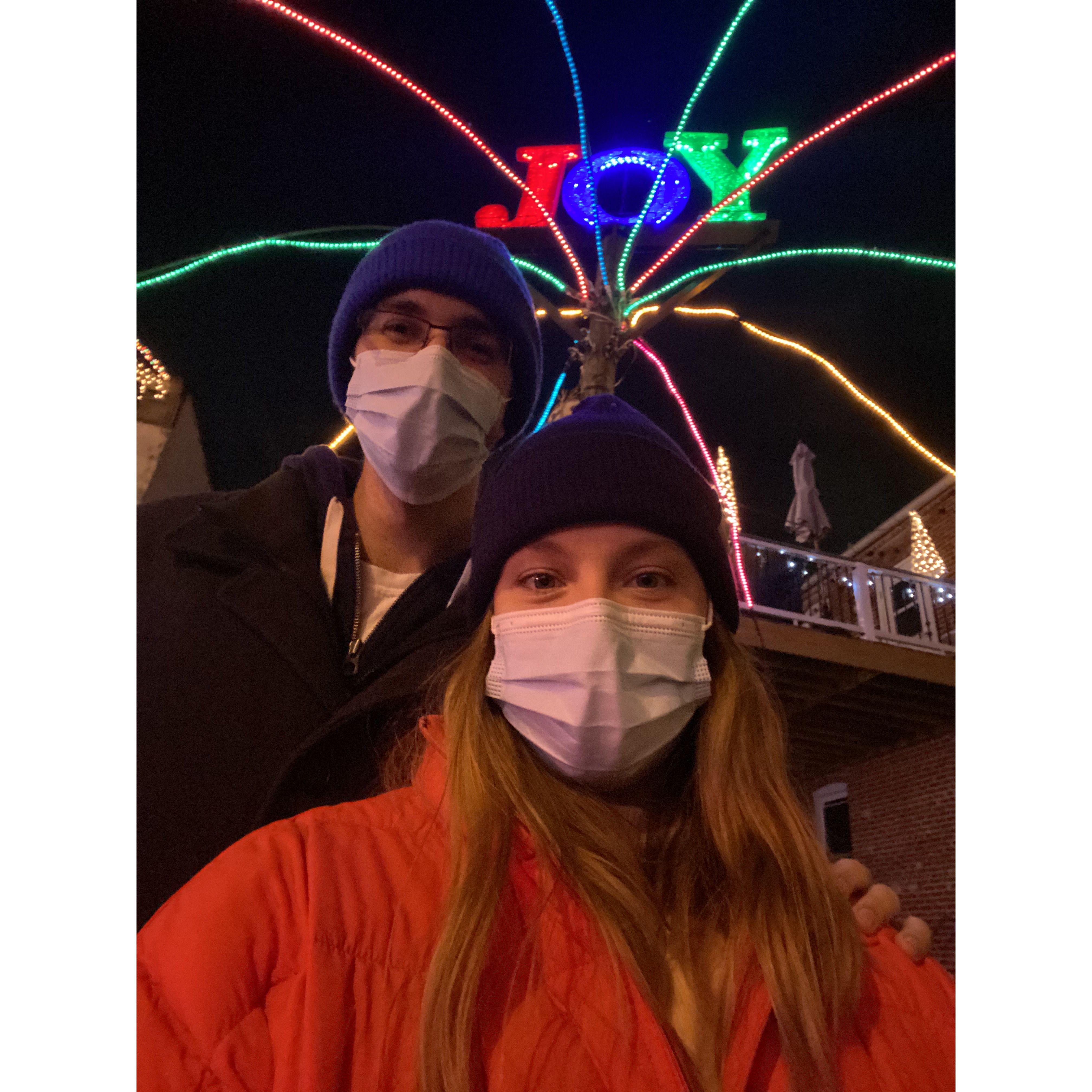 Our first Christmas together, spent just the two of us in Baltimore, 2020