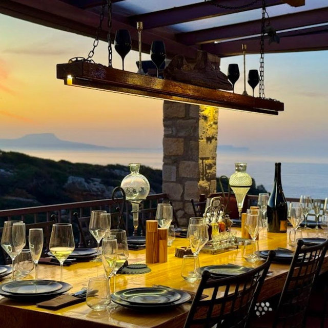 Dinner at the Secret Gorge Restaurant, Crete, Greece 🇬🇷