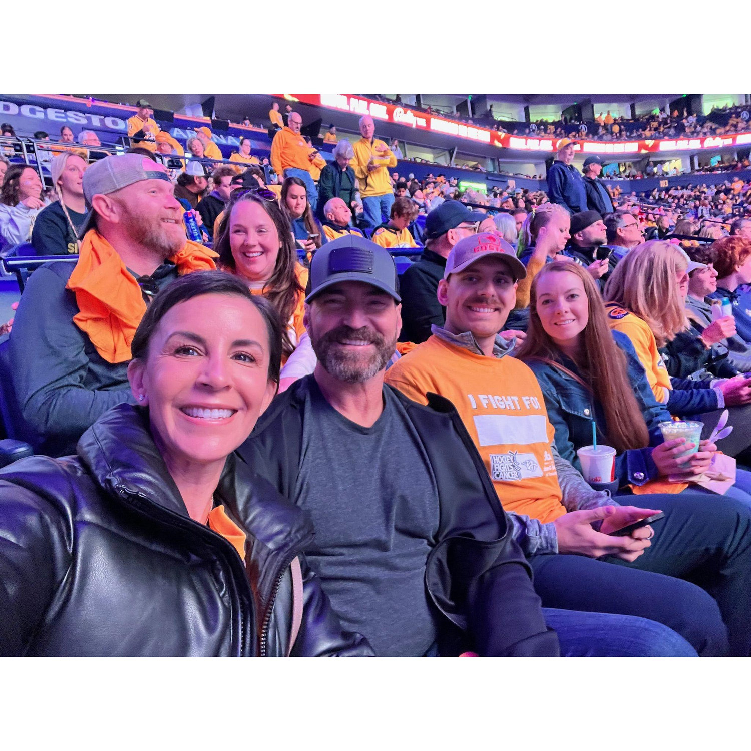 At a Nashville Predators game with Chance's parents, 2023