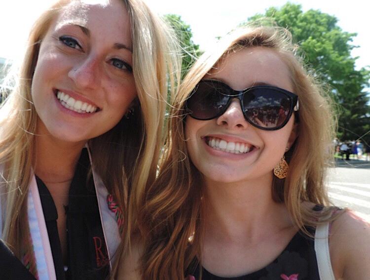 Caroline and her younger sister Rebecca at her Graduation from Radford University in 2015