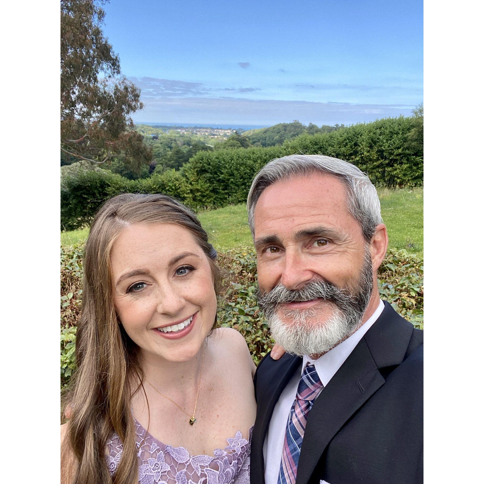 At Kaitlyn Troxler's wedding in Ireland.. I was a bridesmaid and Robert was my oh so handsome date.
