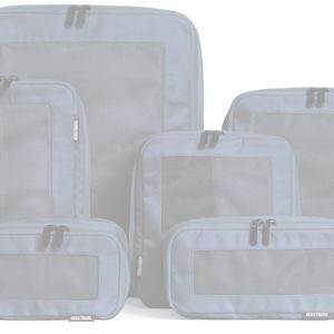 Aerotrunk Compression Packing Cubes for Travel - Luggage Organizer Bags - Double Zipper Packing Cubes for Suitcases (6-Pack, Dark Blue)