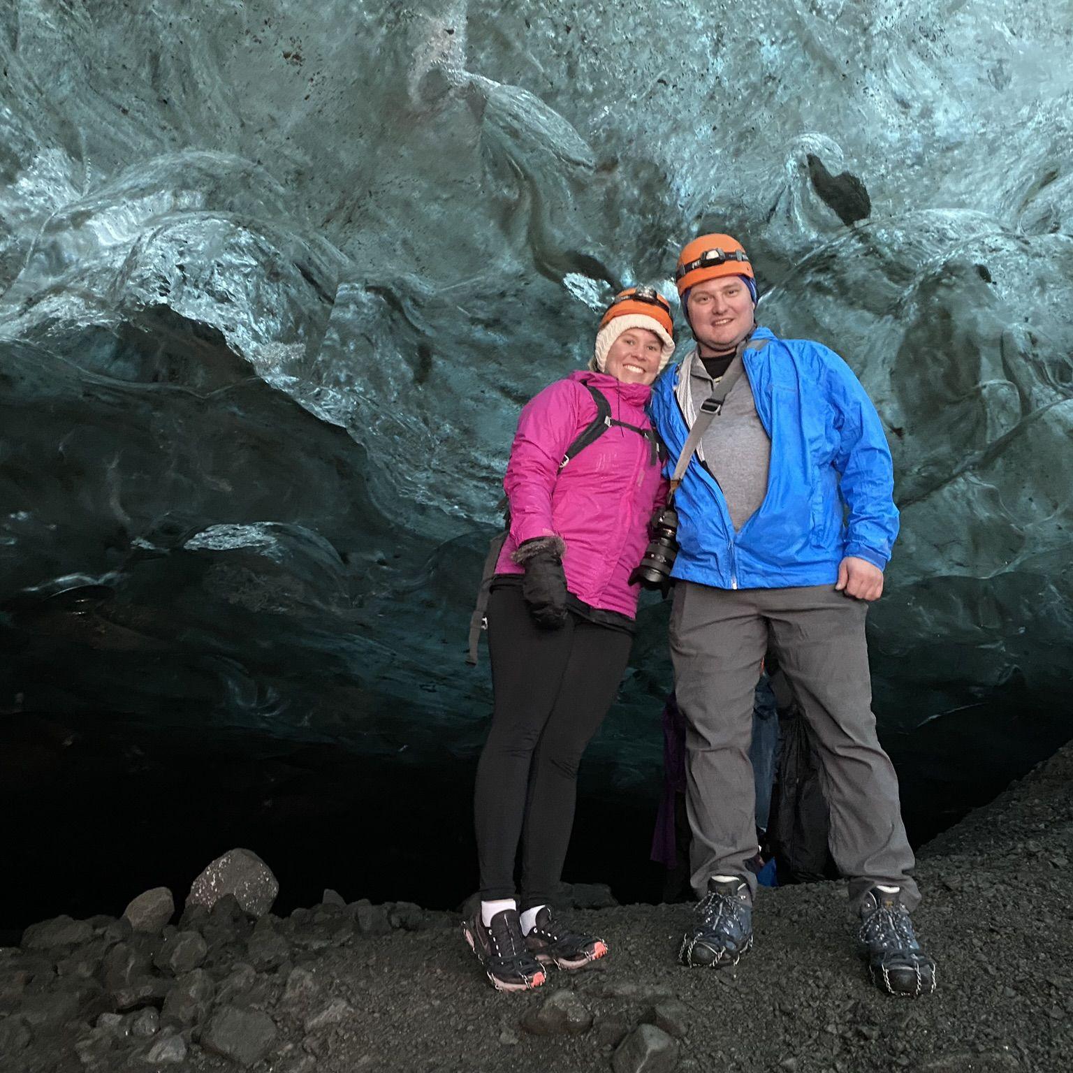 More Iceland hiking! This one was much dryer hiking into an ice cave.